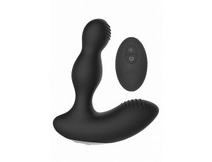 Remote Controlled E-Stim & Vibrating Prostate Massager - Black