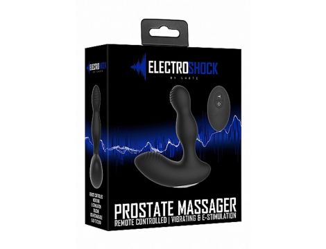 Remote Controlled E-Stim & Vibrating Prostate Massager - Black - 2