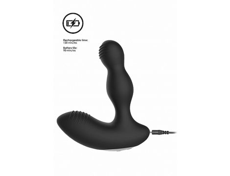 Remote Controlled E-Stim & Vibrating Prostate Massager - Black - 10