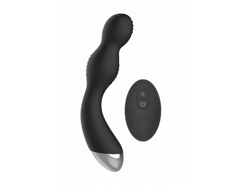 Remote Controlled E-Stim & Vibrating G/P-Spot Vibrator - Black