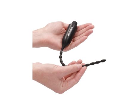 E-Stimulation Vibrating Urethral Sounding Plug - Black - 13