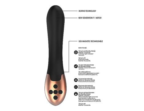 Heating Vibrator - Posh - Black - 11