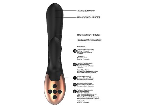 Heating G-Spot Vibrator - Exquisite - Black - 12