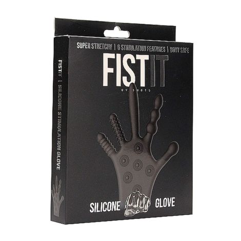 Silicone Stimulation Glove - Black - 2