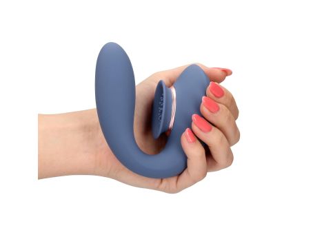 Twitch 3 - Rechargeable Vibrator & Suction - Silicone - 10 Speed - Blue/Grey - 7