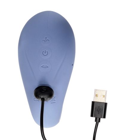 Twitch 3 - Rechargeable Vibrator & Suction - Silicone - 10 Speed - Blue/Grey - 5