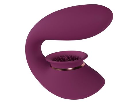 Twitch 3 - Rechargeable Vibrator & Suction - Silicone - 10 Speed - Burgundy