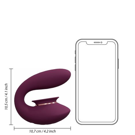 Twitch 3 - Rechargeable Vibrator & Suction - Silicone - 10 Speed - Burgundy - 7