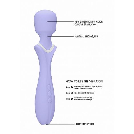 Loveline - Massage Wand - Jiggle - Purple - 9