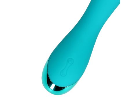 Smooth Silicone G-Spot Vibrator - Teal Blue - 5