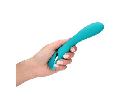 Smooth Silicone G-Spot Vibrator - Teal Blue - 8