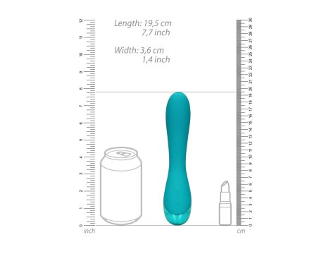 Smooth Silicone G-Spot Vibrator - Teal Blue - 9