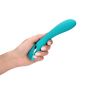 Smooth Silicone G-Spot Vibrator - Teal Blue - 9