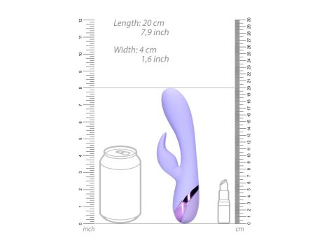 Smooth Silicone Rabbit Vibrator - Digital Lavender - 9