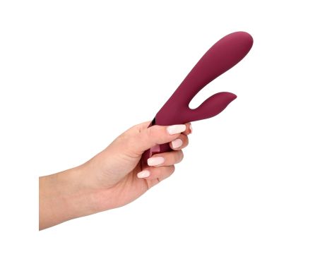 Smooth Silicone Rabbit Vibrator - Dark Cherry - 5