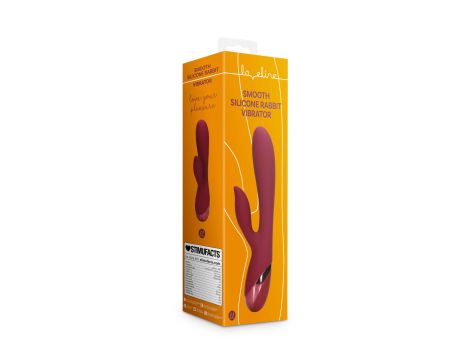 Smooth Silicone Rabbit Vibrator - Dark Cherry - 7