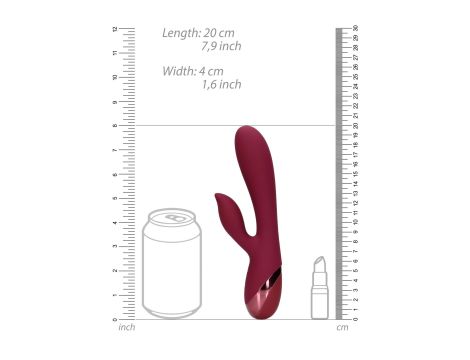 Smooth Silicone Rabbit Vibrator - Dark Cherry - 9