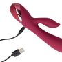 Smooth Silicone Rabbit Vibrator - Dark Cherry - 5