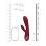 Smooth Silicone Rabbit Vibrator - Dark Cherry - 10