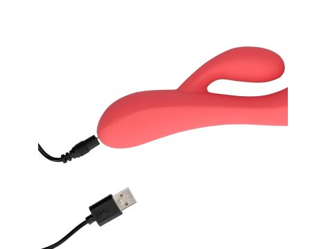 Smooth Ultra Soft Silicone Rabbit Vibrator - Astro Dust - 5