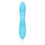 Ribbed Ultra Soft Silicone Rabbit Vibrator - Glacial Blue - 3