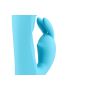 Ribbed Ultra Soft Silicone Rabbit Vibrator - Glacial Blue - 8