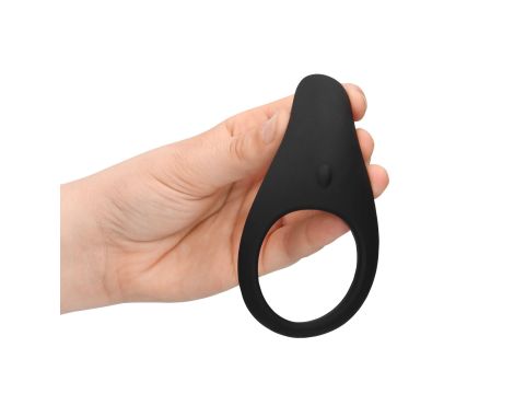 Pointed Vibrating Cock Ring - Licorice Black - 4