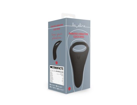 Pointed Vibrating Cock Ring - Licorice Black - 8