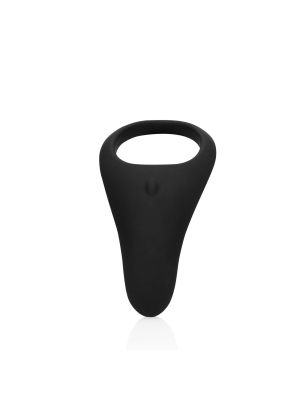 Pointed Vibrating Cock Ring - Licorice Black