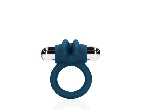 Vibrating Rabbit Cock Ring - Baltic Blue