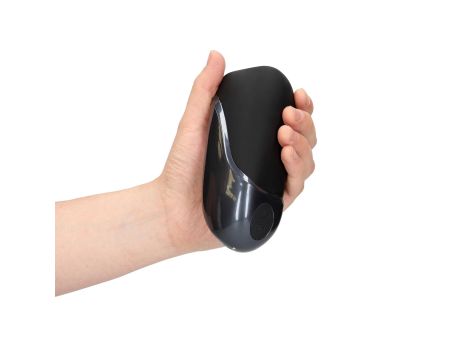 Vibrating Masturbator Sleeve - Licorice Black - 4