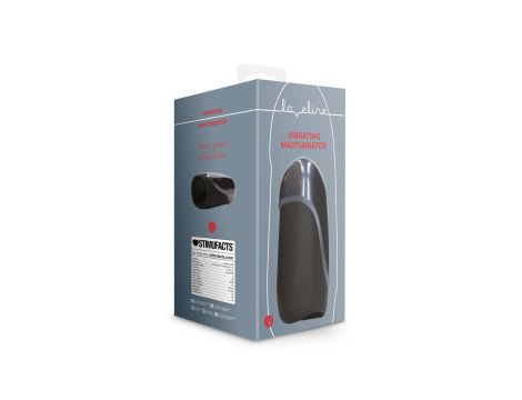 Vibrating Masturbator Sleeve - Licorice Black - 9