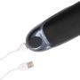 Vibrating Masturbator Sleeve - Licorice Black - 3