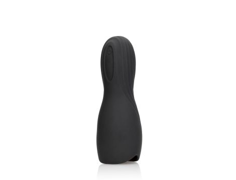 Vibrating Masturbator Sleeve - Licorice Black