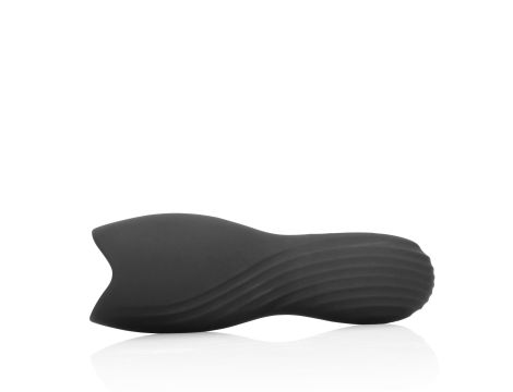 Vibrating Masturbator Sleeve - Licorice Black - 6