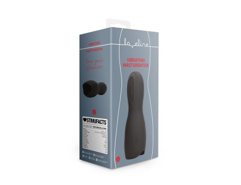 Vibrating Masturbator Sleeve - Licorice Black - 8