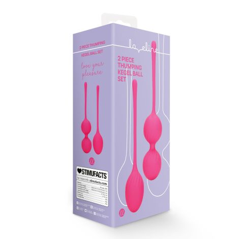 2 Piece Thumping Kegel Ball Set - Wild Strawberry - 7