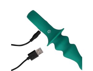 Pawn Shaped Anal Vibrator - Peacock Plume - image 2