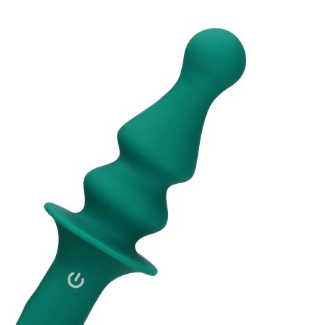 Pawn Shaped Anal Vibrator - Peacock Plume - 4