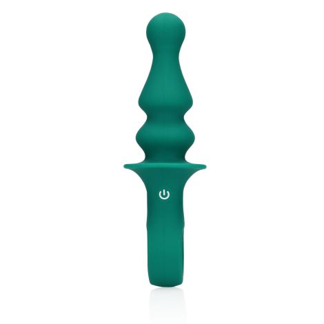 Pawn Shaped Anal Vibrator - Peacock Plume - 5