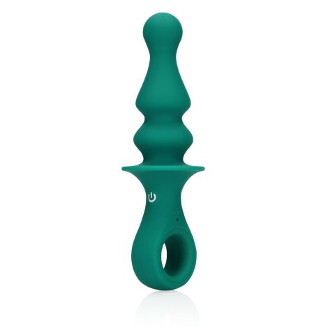 Pawn Shaped Anal Vibrator - Peacock Plume - 6