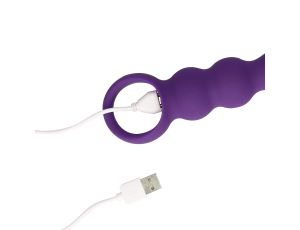 Teardrop Shaped Anal Vibrator - Clear Purple - image 2