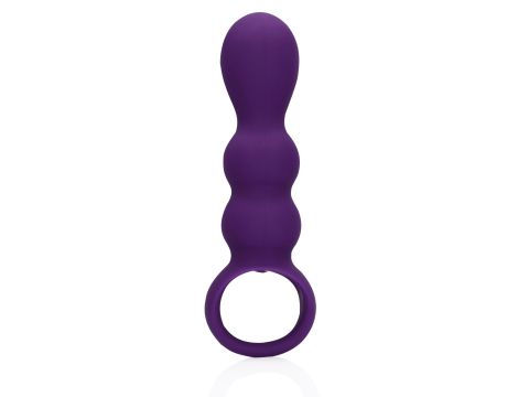 Teardrop Shaped Anal Vibrator - Clear Purple