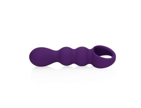 Teardrop Shaped Anal Vibrator - Clear Purple - 4