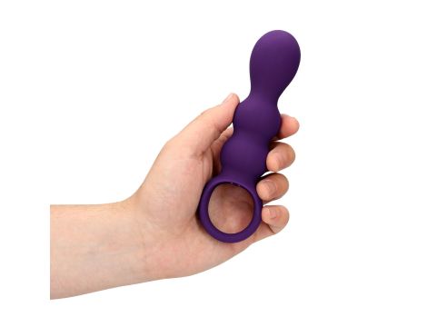 Teardrop Shaped Anal Vibrator - Clear Purple - 5