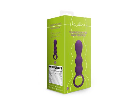 Teardrop Shaped Anal Vibrator - Clear Purple - 8