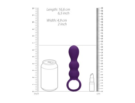 Teardrop Shaped Anal Vibrator - Clear Purple - 10