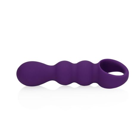 Teardrop Shaped Anal Vibrator - Clear Purple - 4