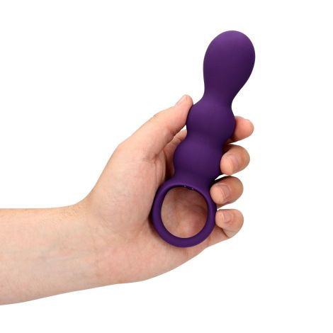 Teardrop Shaped Anal Vibrator - Clear Purple - 5