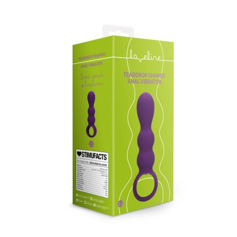 Teardrop Shaped Anal Vibrator - Clear Purple - 8